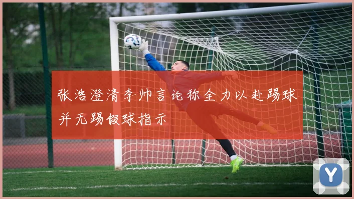 张浩澄清李帅言论称全力以赴踢球并无踢假球指示
