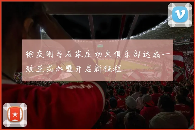 徐友刚与石家庄功夫俱乐部达成一致正式加盟开启新征程